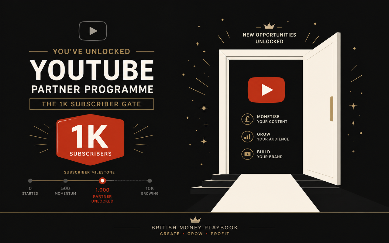 Subscriber gap equals 1000 minus current subs. Cost per subscriber equals total cost divided by subs gained. Milestone is crossing 1000, not revenue.